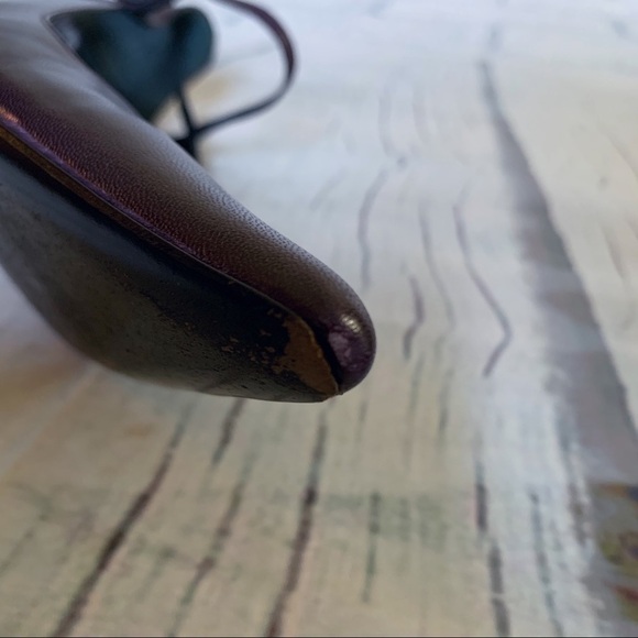 Escada Plum and Mirrored Gold Heels - Picture 11 of 15